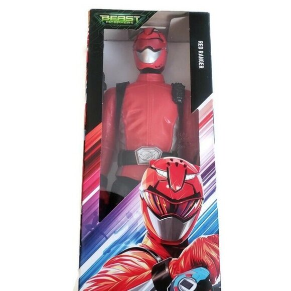 Sabans Power Rangers RED RANGER Action Figure Beast Morphers 12" Hasbro Age 4+ - Picture 2 of 3